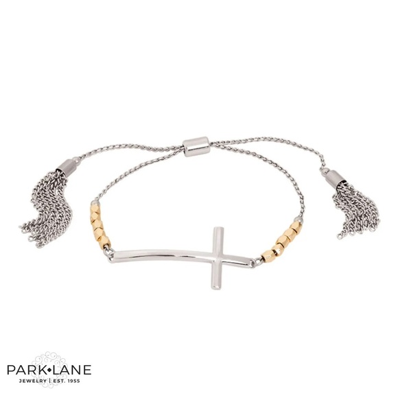 Park Lane Jewelry - Park Lane Miracle Silver and Gold Cross Bracelet